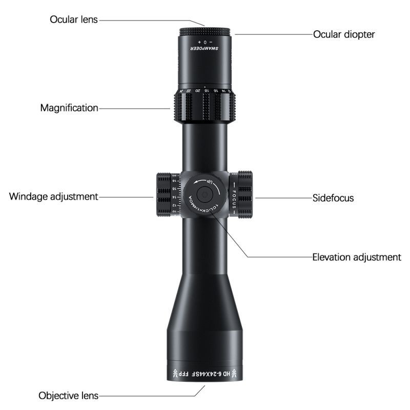 Swamp Deer 6-24x44 FFP compacte Riflescope