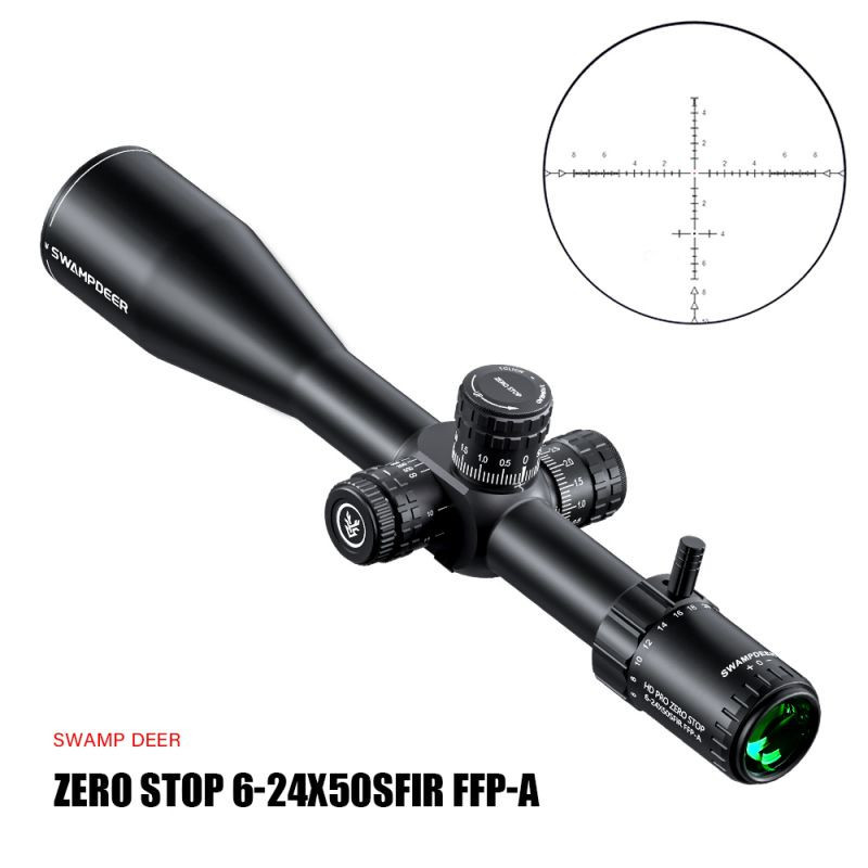 Lunette de tir Swamp Deer HD Pro 6-24x50 FFP MRAD Zero Stop
