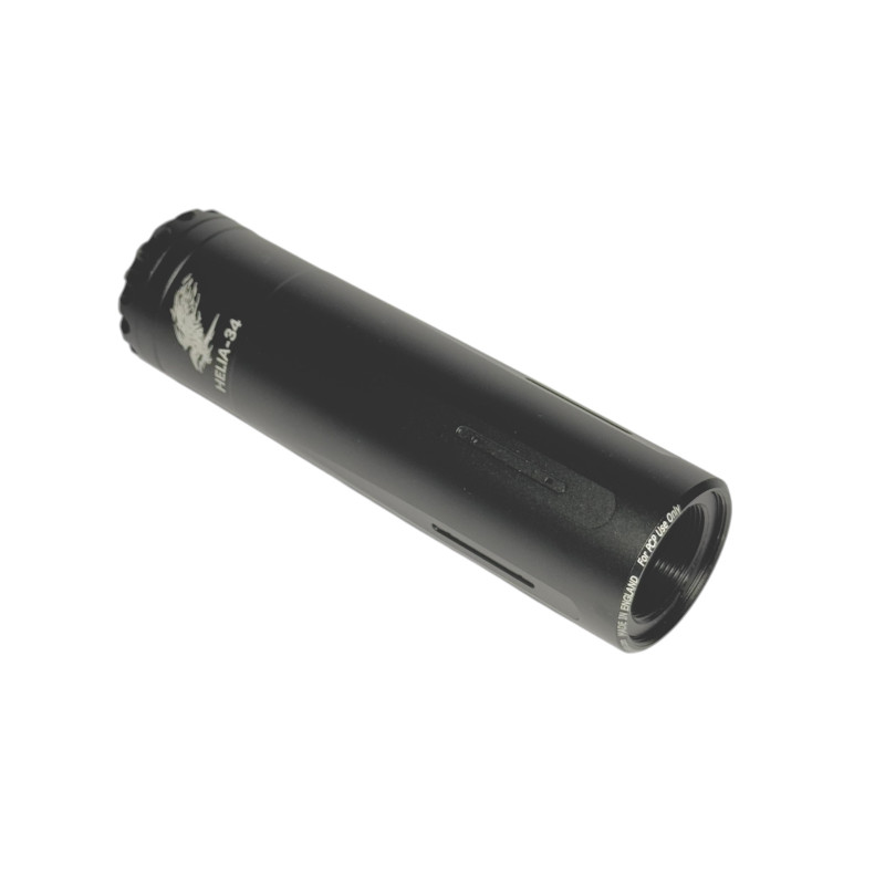 HELIA-S34 Airgun Sound Moderator / Suppressor Verwisselbaar kaliber (ideaal voor FX Panthera, King, DRS) L125mm D34mm