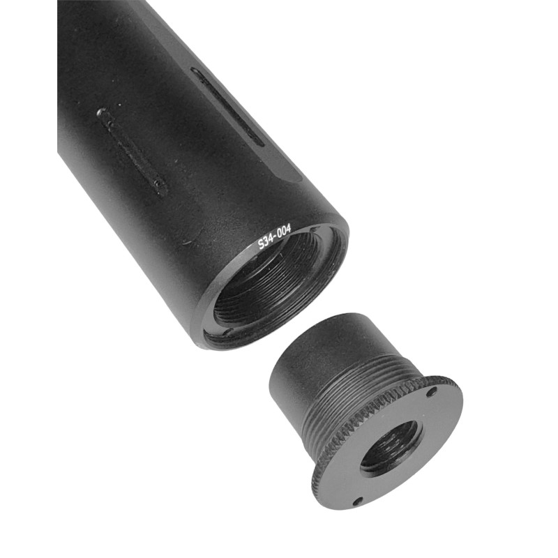 HELIA-S34 Airgun Sound Moderator / Suppressor Verwisselbaar kaliber (ideaal voor FX Panthera, King, DRS) L125mm D34mm