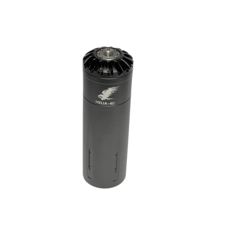 HELIA-S40 luchtpistool geluidsdemper / demper verwisselbaar kaliber L125mm D40mm