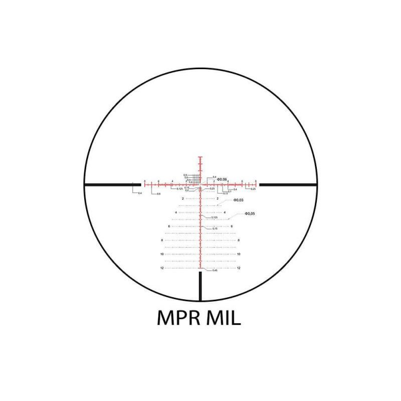 DNT TheOne 7-35x56 FFP-schietschijf – TOR/MPR Richtkruis