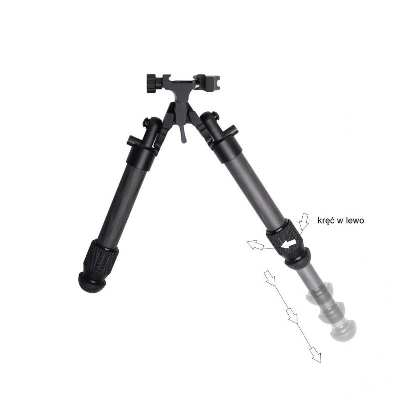 HB-C01 Carbon Bipod Lightweight Tactical Rifle Accessory