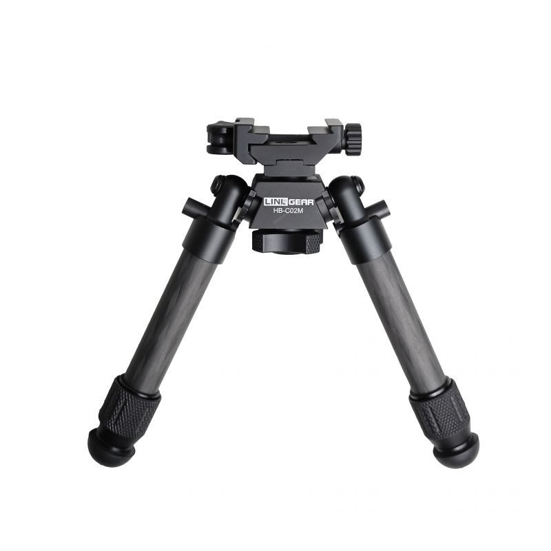 HB-C02M Carbon Bipod Black Lightweight Tactical Rifle Bipod