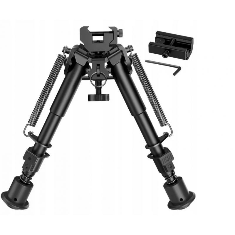 Aluminum Telescopic Bipod 14.5–21cm with Rail Adapter