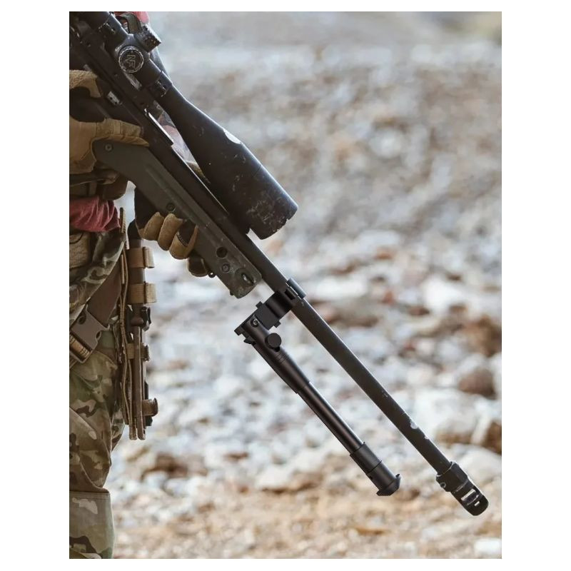 Telescopic Aluminum Bipod 21.5–25.5cm with 22mm Rail Mount