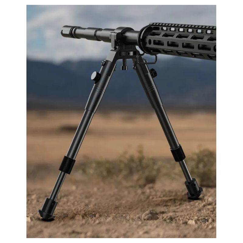 Telescopic Aluminum Bipod 21.5–25.5cm with 22mm Rail Mount