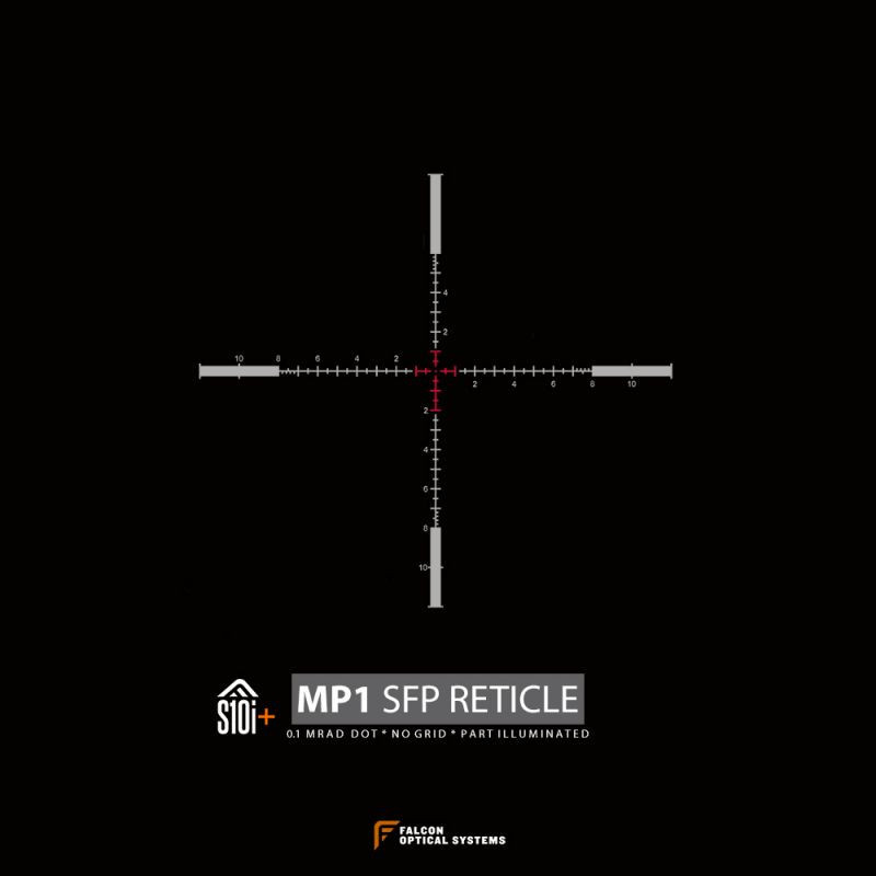 Luchtbuks 1-10x24 SFP MRAD Richtkijker  Falcon Endura Optiek