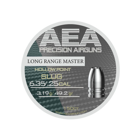 Balles pour carabine à air comprimé AEA Center Punch 6,35 mm 49,2 grains