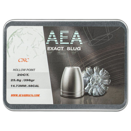 AEA Exact CNC 14,73mm 398gr Luchtgeweer Slugs (.58) Luchtbuks Munitie