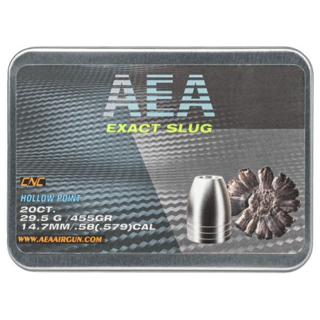 Balles AEA Exact CNC 14,73 mm 455 grains (.579) carabine à air comprimé