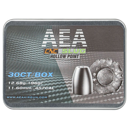 Ces balles AEA Exact CNC 11,4 mm 196 grains (.457) ont une pointe creuse