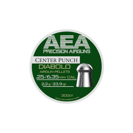 AEA Center Punch 6,35mm 33,9 grain luchtgeweer pellets luchtbuks munitie