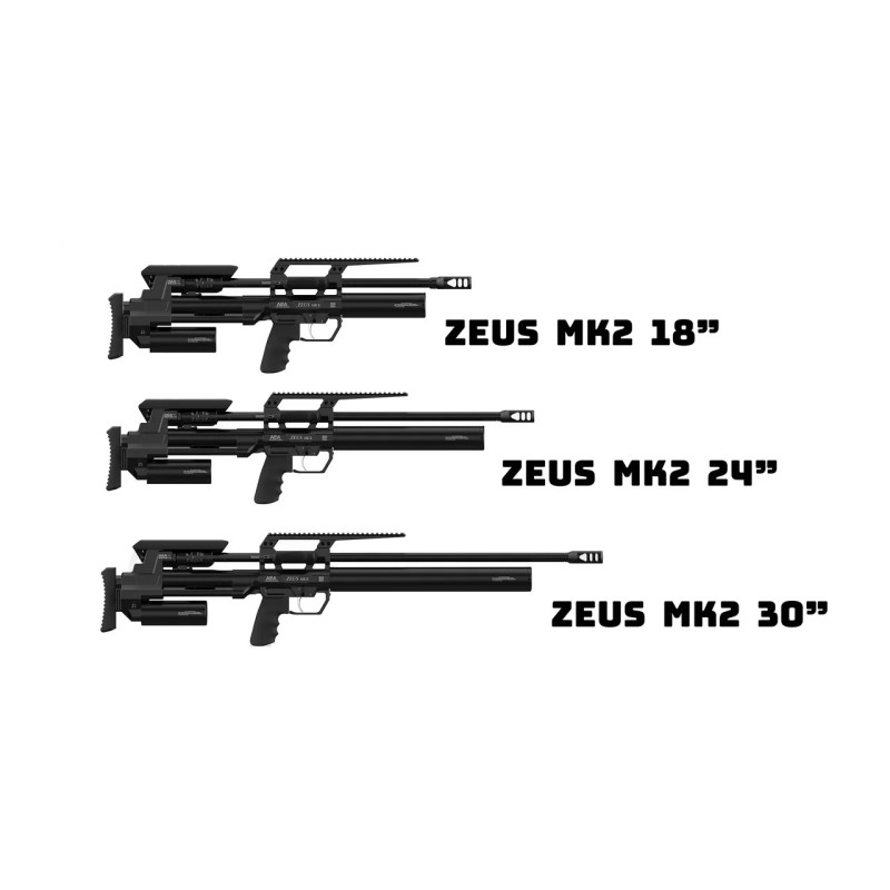 Carabine à air comprimé AEA Zeus MKII PCP gros calibre Longueur 18"