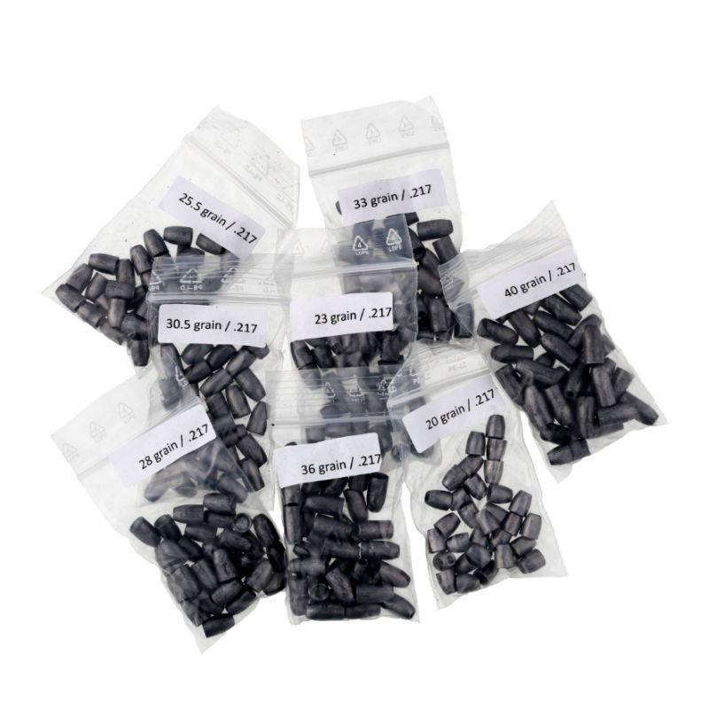 Échantillon de projectiles ZAN Slugs Plombs pour carabine à air comprimé 5,51 mm Munitions à coefficient balistique élevé