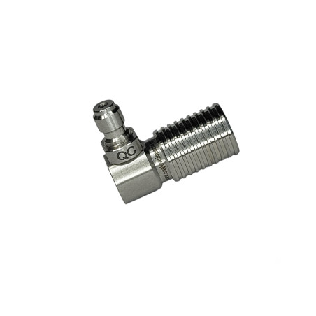QC 90° Elleboog Koppelingsbus – Luchtgeweer & Luchtbuks Foster Koppeling