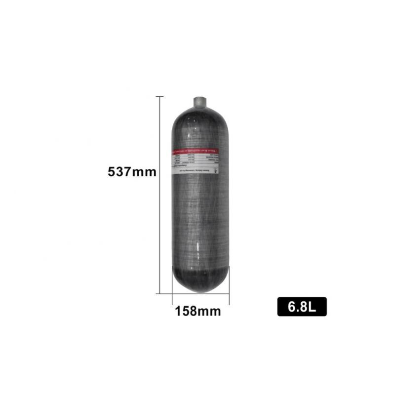 Kevlar (koolstof) tank met een inhoud van 6,8 liter - 310 Bar door Tuxing