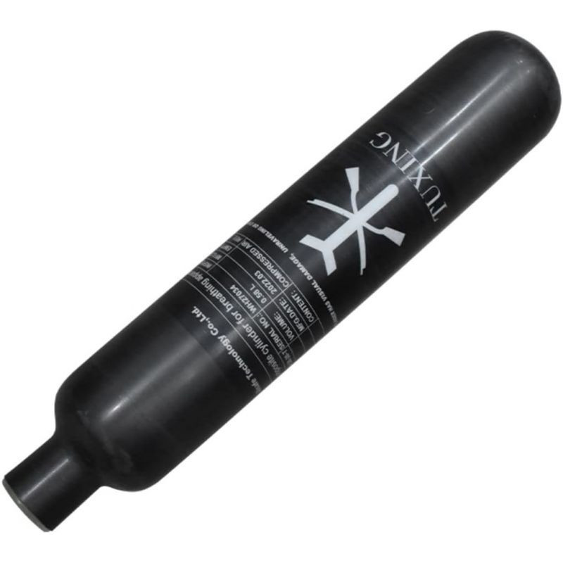 Réservoir en Kevlar (carbone) d’une capacité de 0,580 litres (580cc) - 310 Bar par Tuxing.