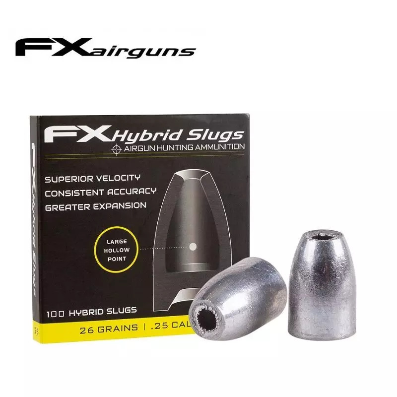 FX Hybrid Slugs Pellets 6.35mm 26 grain 100 pcs FX Hybrid Slugs Pellets 6.35mm 26 grain 100 pcs
