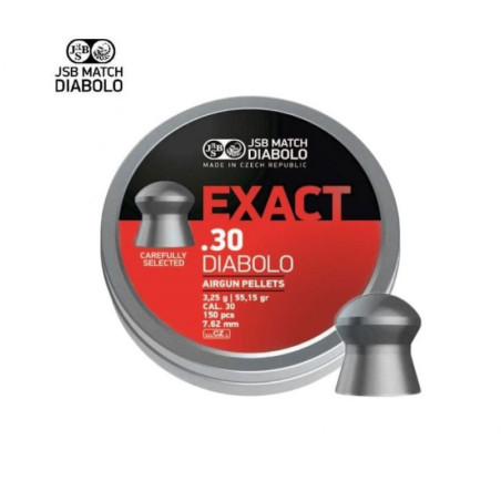 JSB Exacte Diabolo Pellets 7,62mm 3,25 grains 150 pièces