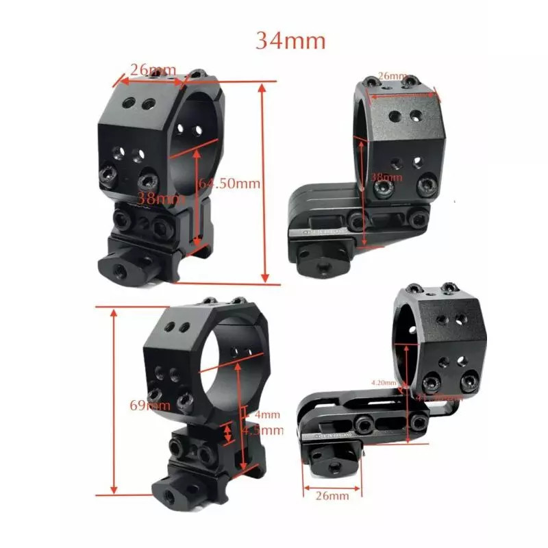 Front Adjustable Mount for 34mm Tube Scope EagleVisionCam