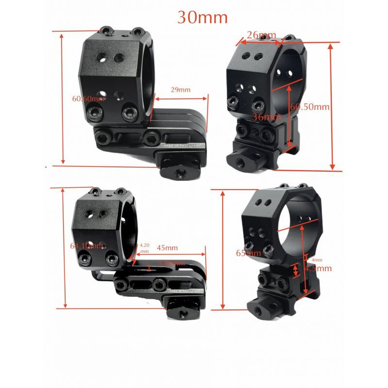 Fixation arrière réglable pour lunette tubulaire 30mm EagleVisionCam