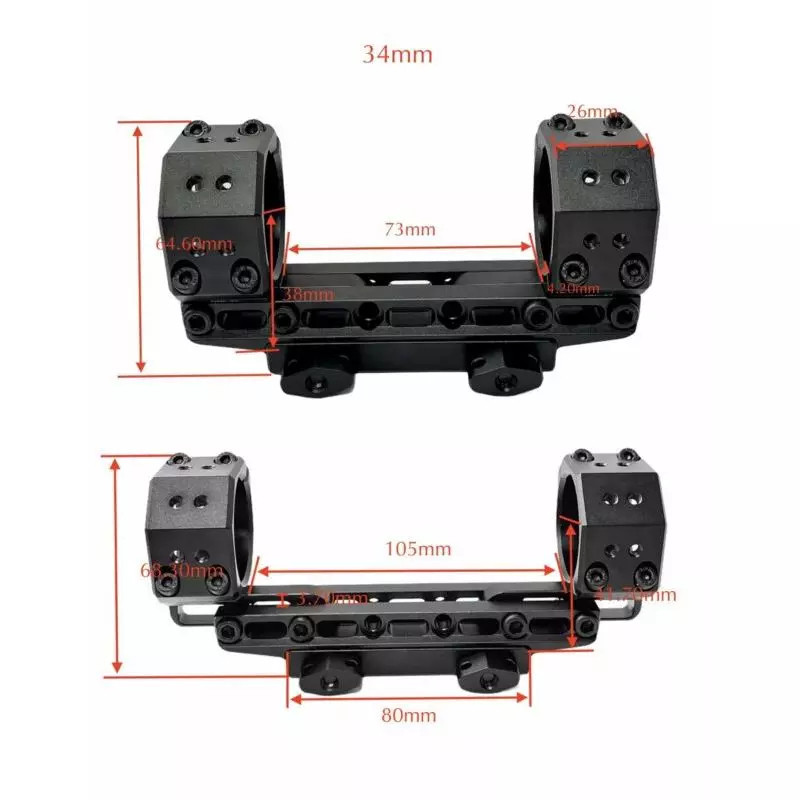 One-Piece Mount for 34mm Scope Tube EagleVision