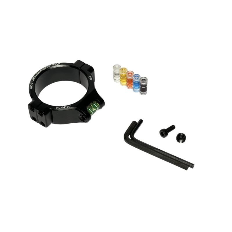 Waterpas met 34mm richtkijkerring/accessoire-ring